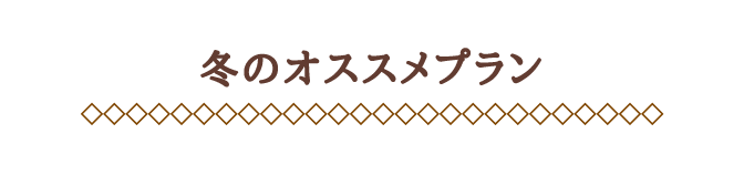 冬のオススメプラン